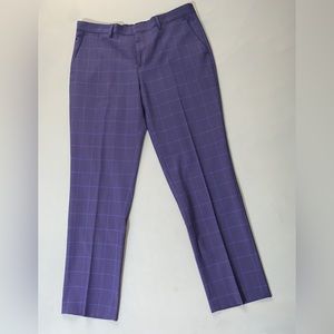 Express Performance Slim Wrinkle Resistant Stretch+ Pants Blue 32/30